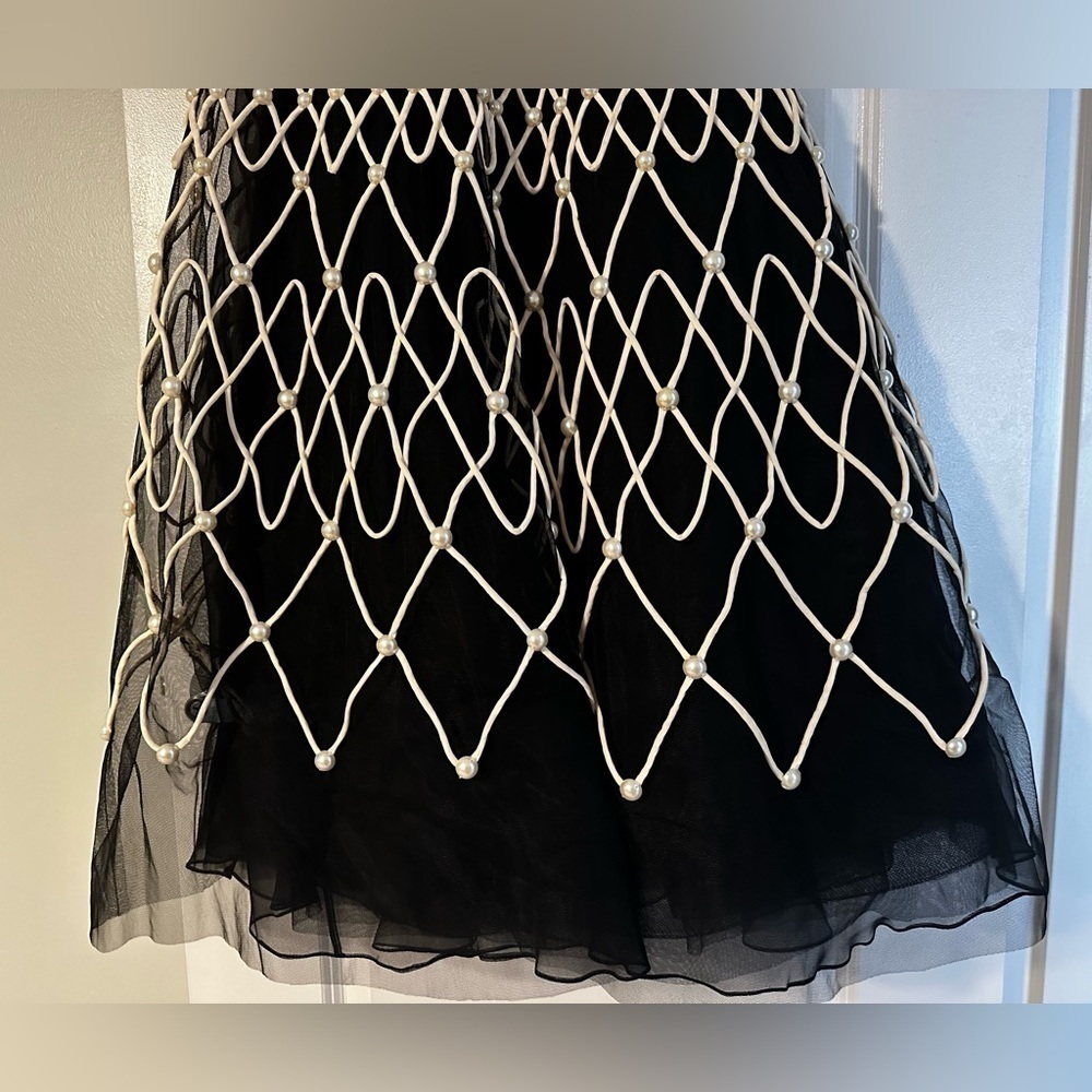 New Carolina Herrera Chalet Beaded & Embroidered Tulle Strapless Cocktail Dress - Picture 13 of 16